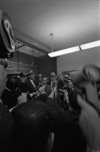 Image of Lee Harvey Oswald during the midnight press showing