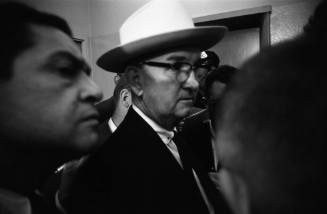 Image of Tom Howard speaking to reporters at the Dallas Police Department