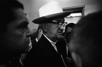Image of Tom Howard speaking to reporters at the Dallas Police Department