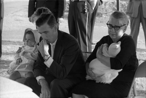 Image of the Oswald family at Lee Harvey Oswald's funeral