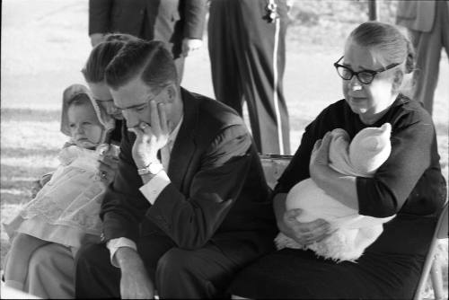 Image of the Oswald family at Lee Harvey Oswald's funeral