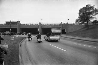 Image of Secret Service reenactment near the triple underpass