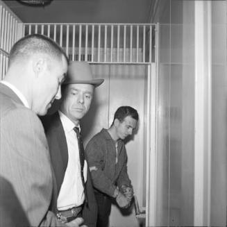 Image of Lee Harvey Oswald at Dallas Police headquarters on November 22, 1963