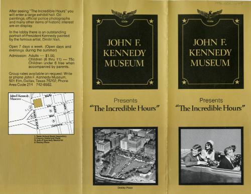 Pamphlet for the John F. Kennedy Museum