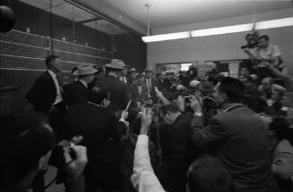 Image of Lee Harvey Oswald during the midnight press showing