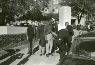 Image from contact sheet of Texas School Book Depository employees and police