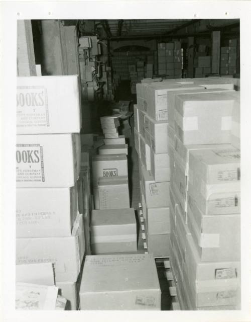 Photograph of boxes on the sixth floor of the Texas School Book Depository