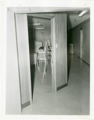 Photo of a 2nd floor hallway in the Texas School Book Depository building