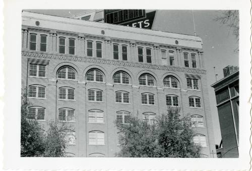 Photograph of the exterior of the Texas School Book Depository building