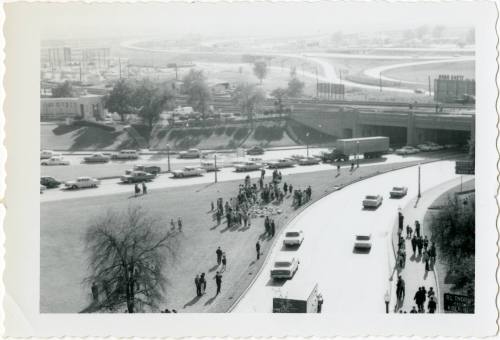 Photo of Dealey Plaza from the Texas School Book Depository building