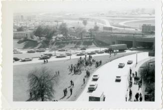 Photo of Dealey Plaza from the Texas School Book Depository building