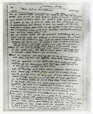 Image of page of Lee Harvey Oswald's diary while he was in Russia