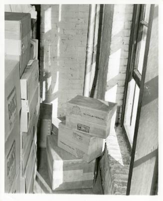 Photo of the sniper's perch on the 6th floor of the Texas School Book Depository