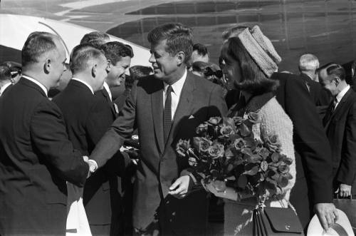 Image of President and Mrs. Kennedy at Love Field