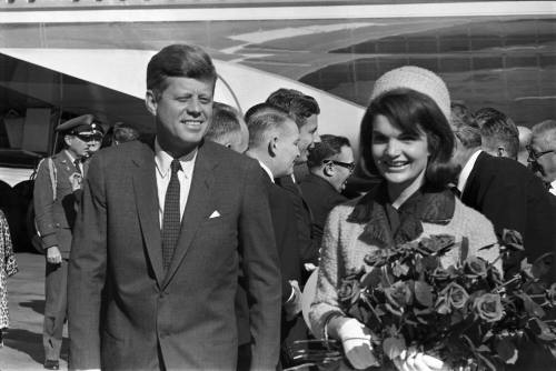 Image of President and Mrs. Kennedy at Love Field