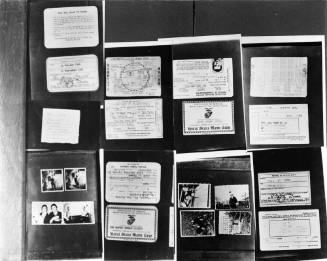 Image of copies of documentary evidence gathered about Lee Harvey Oswald