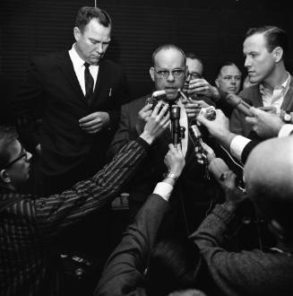 Image of Dallas Police Chief Jesse Curry talking to reporters