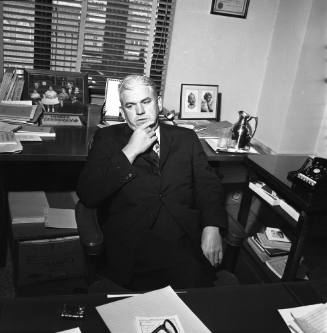Image of District Attorney Henry Wade in his office