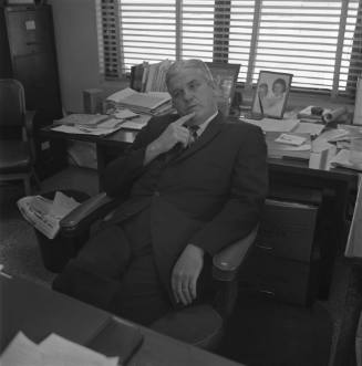 Image of District Attorney Henry Wade in his office