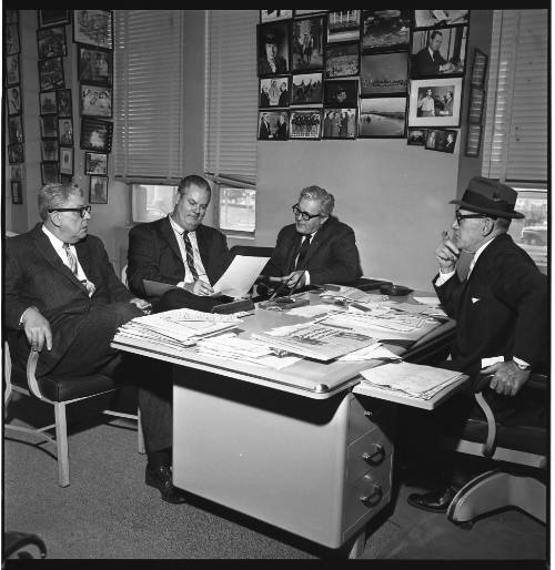 Image of Judge Brown, Joe Tonahill, Melvin Belli and Sheriff Decker