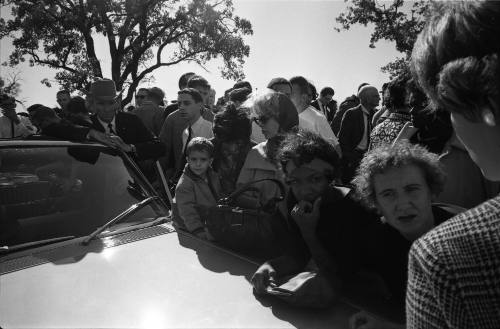 Image of people waiting outside Parkland Hospital