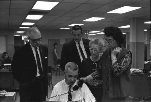 Image of Dallas Times Herald staff the night of November 22, 1963