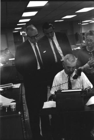 Image of Dallas Times Herald staff the night of November 22, 1963