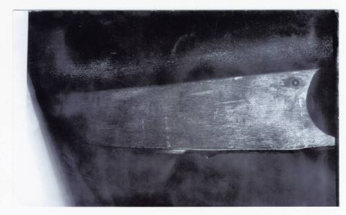Photograph of fingerprints on rifle