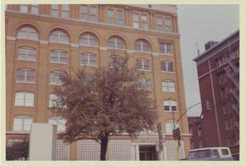 Color photographic print of south side of Texas School Book Depository building