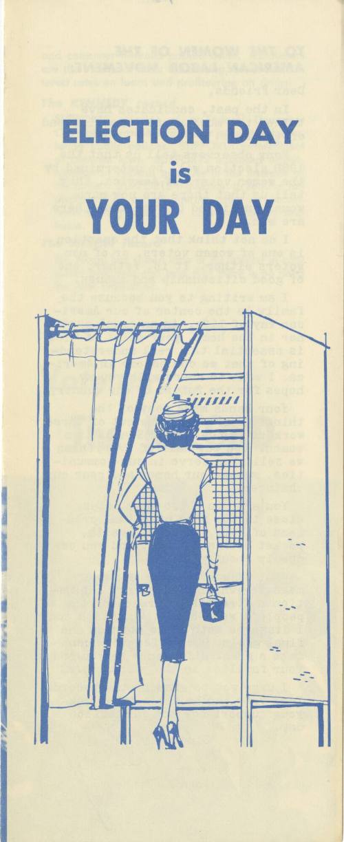 "Election Day Is Your Day" pro-Kennedy pamphlet from 1960