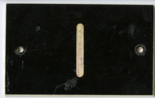 Plastic number sign from the door of Trauma Room One at Parkland Hospital