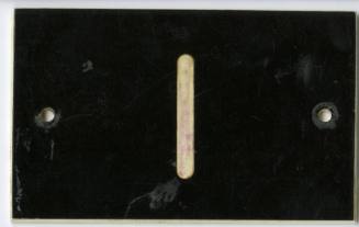 Plastic number sign from the door of Trauma Room One at Parkland Hospital