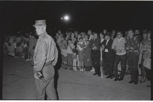 Image of crowds at Carswell Air Force Base in Fort Worth