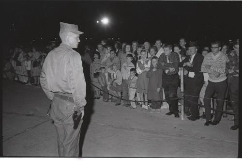 Image of crowds at Carswell Air Force Base in Fort Worth