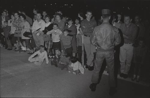 Image of crowds at Carswell Air Force Base in Fort Worth