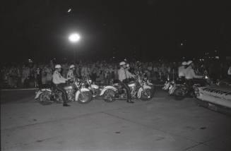 Image of motorcycle police at Carswell Air Force Base in Fort Worth