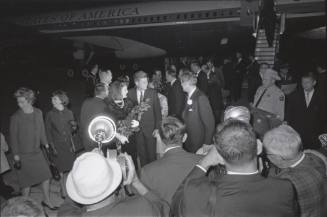 Image of President and Mrs. Kennedy with Governor Connally at Carswell AFB