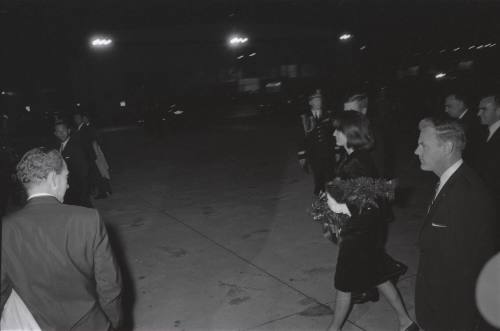 Image of Jacqueline Kennedy at Carswell Air Force Base in Fort Worth