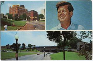 Postcard featuring assassination site