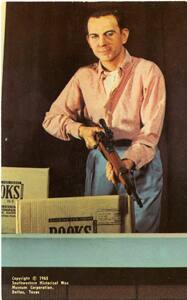 Postcard of wax figure of Lee Harvey Oswald