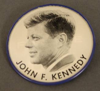 John F. Kennedy lenticular campaign pin