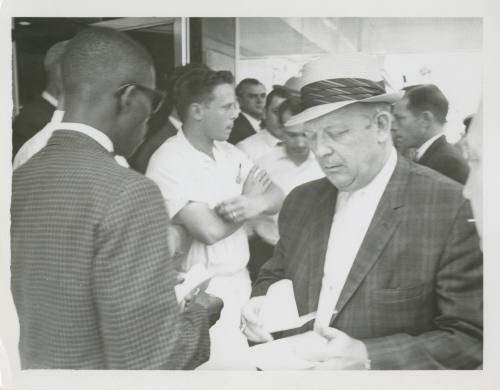 Photograph of a civil rights protest at the Piccadilly Cafeteria in Dallas