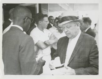 Photograph of a civil rights protest at the Piccadilly Cafeteria in Dallas
