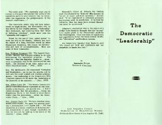 Anti-JFK brochure put out by Los Angeles County Federation of Republican Women