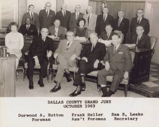 Photograph of October 1963 Dallas County Grand Jury