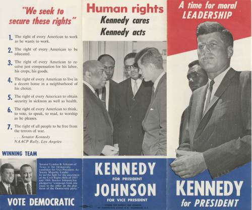 Civil rights pamphlet for the Kennedy-Johnson presidential campaign
