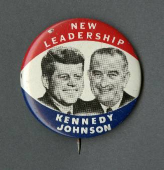 "New Leadership" Kennedy / Johnson campaign pin