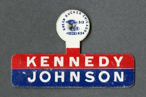 Red, white and blue Kennedy-Johnson collar tab