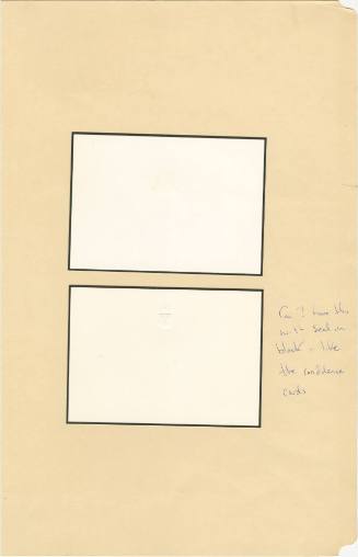 Sample of mourning stationery with Jacqueline Kennedy's handwritten notes