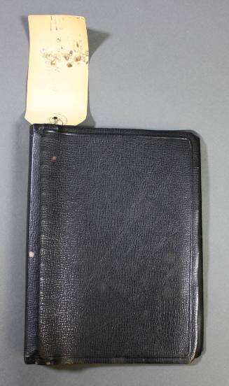 Jack Ruby's address book with Dallas Police Department evidence tag
